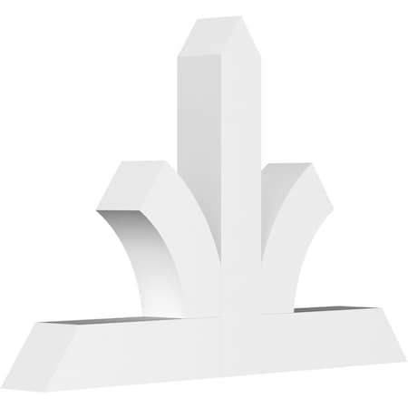 Ekena Millwork Richland Architectural Grade PVC Gable Bracket, 36"W x 24"H x 4"D x 4"F, 16/12 Pitch GBP036X24X0404RIC00